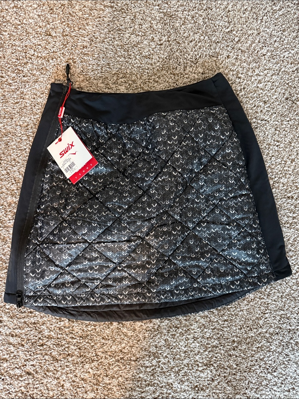 Swix Women's Black Quilted Mini Ski Skirt